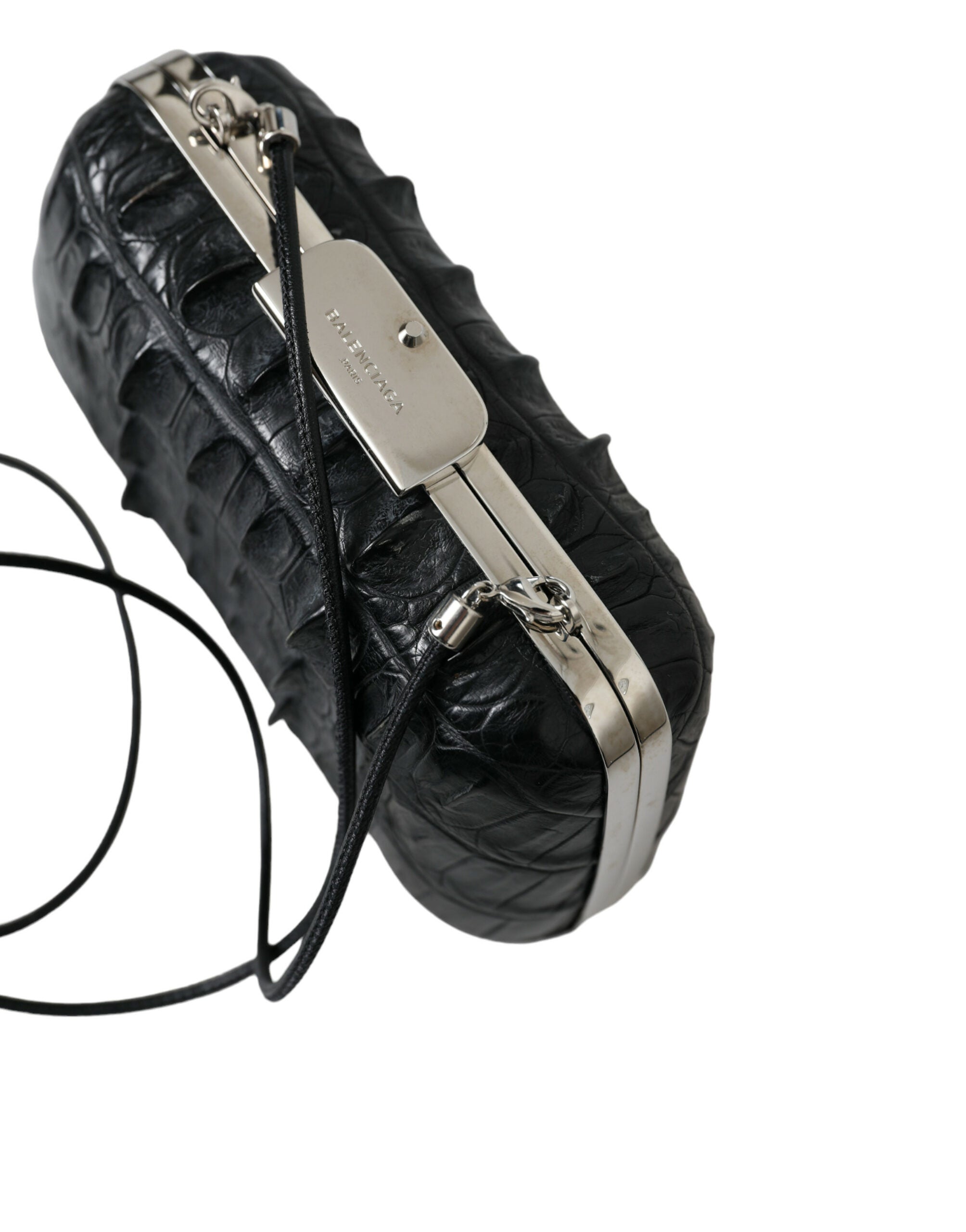 Elegant evening bag made of crocodile leather