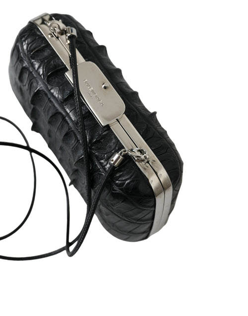 Elegant evening bag made of crocodile leather