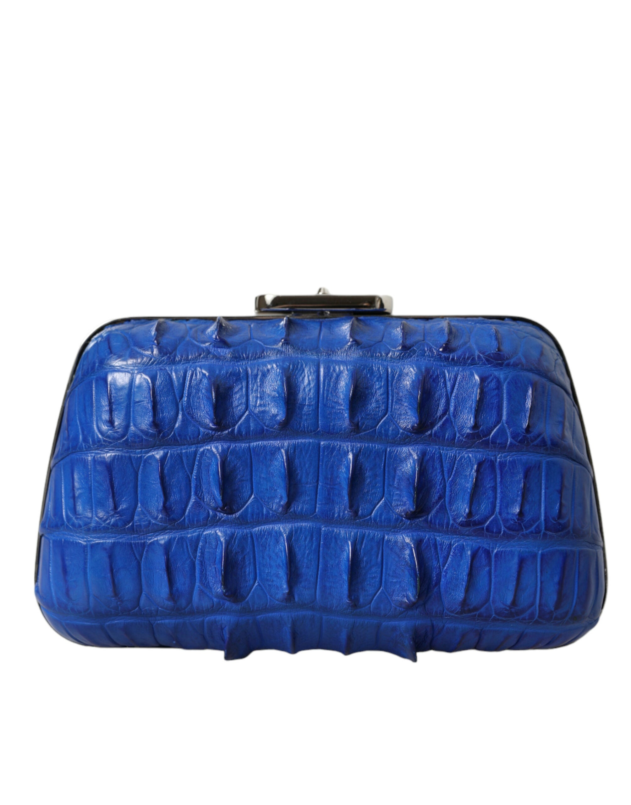 Electric Blue Crocodile Leather Clutch