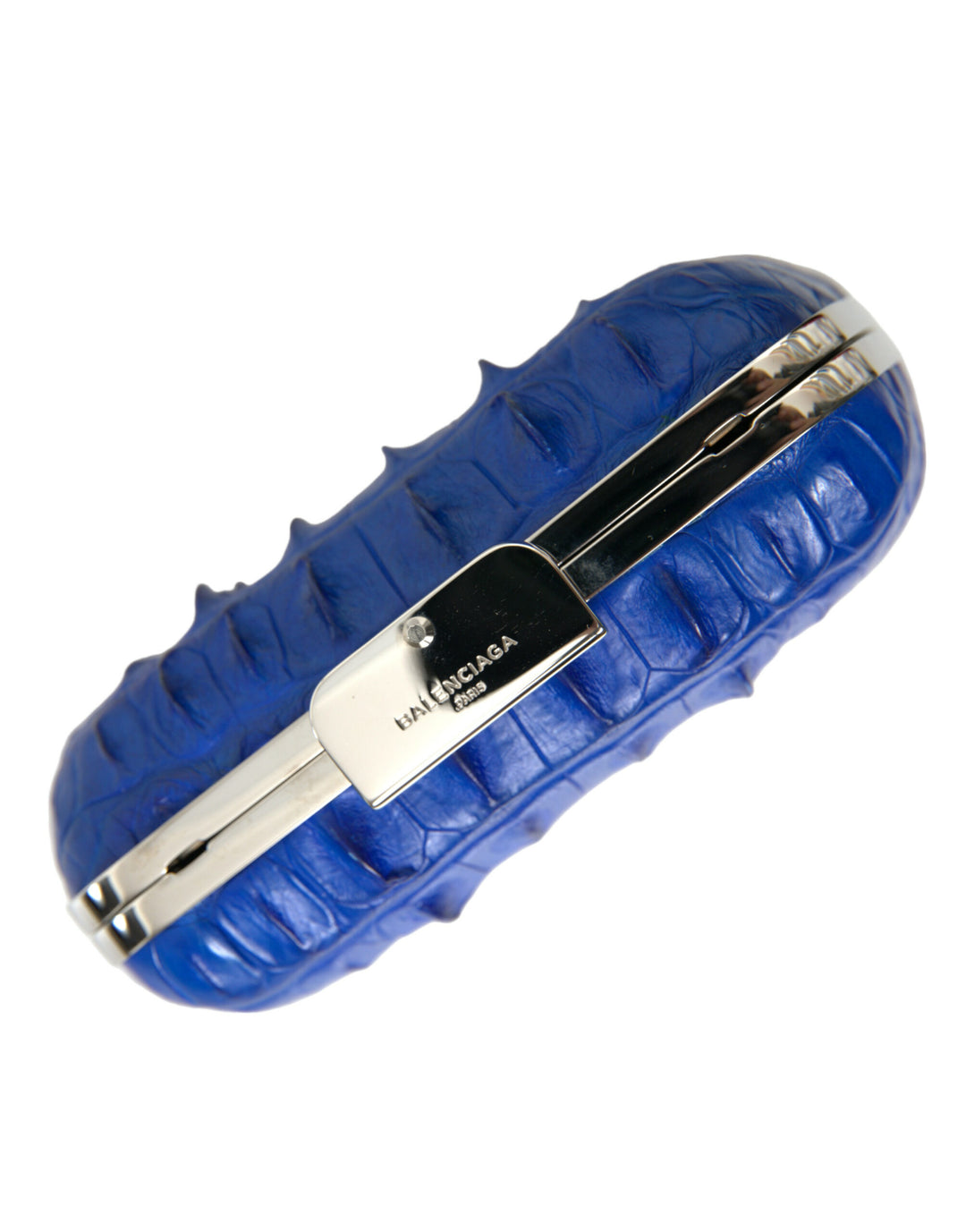 Electric Blue Krokodilleder Clutch