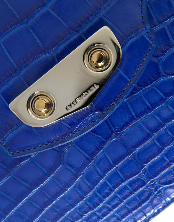 Blaue Exotenleder Neo Classic Kleine Umhängetasche