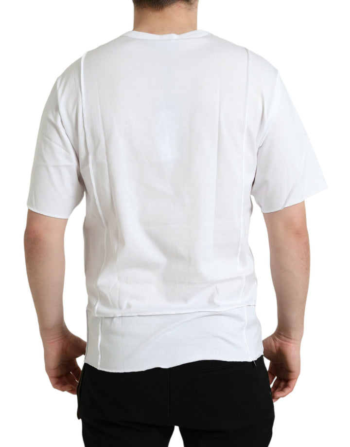 Weißes Logo T-Shirt mit Rundhalsausschnitt und kurzen Ärmeln