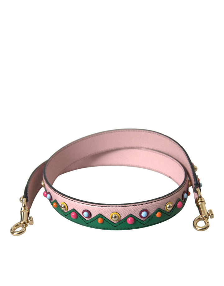 Pink leather handbag accessory shoulder strap