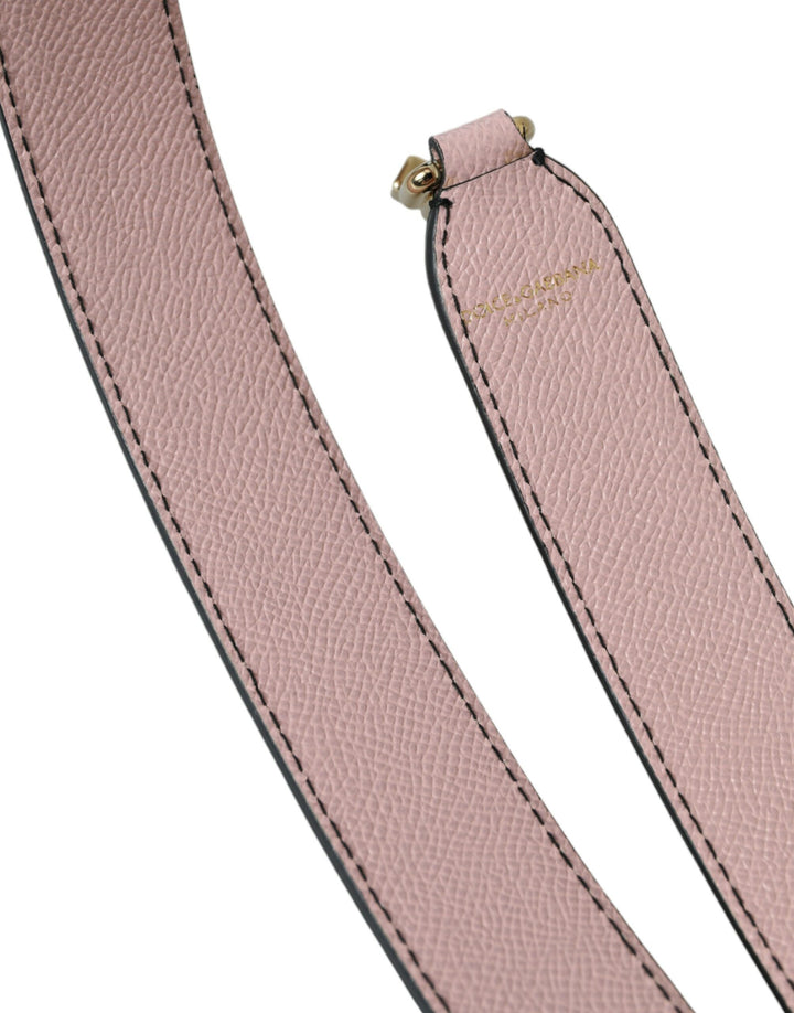 Pink leather handbag accessory shoulder strap