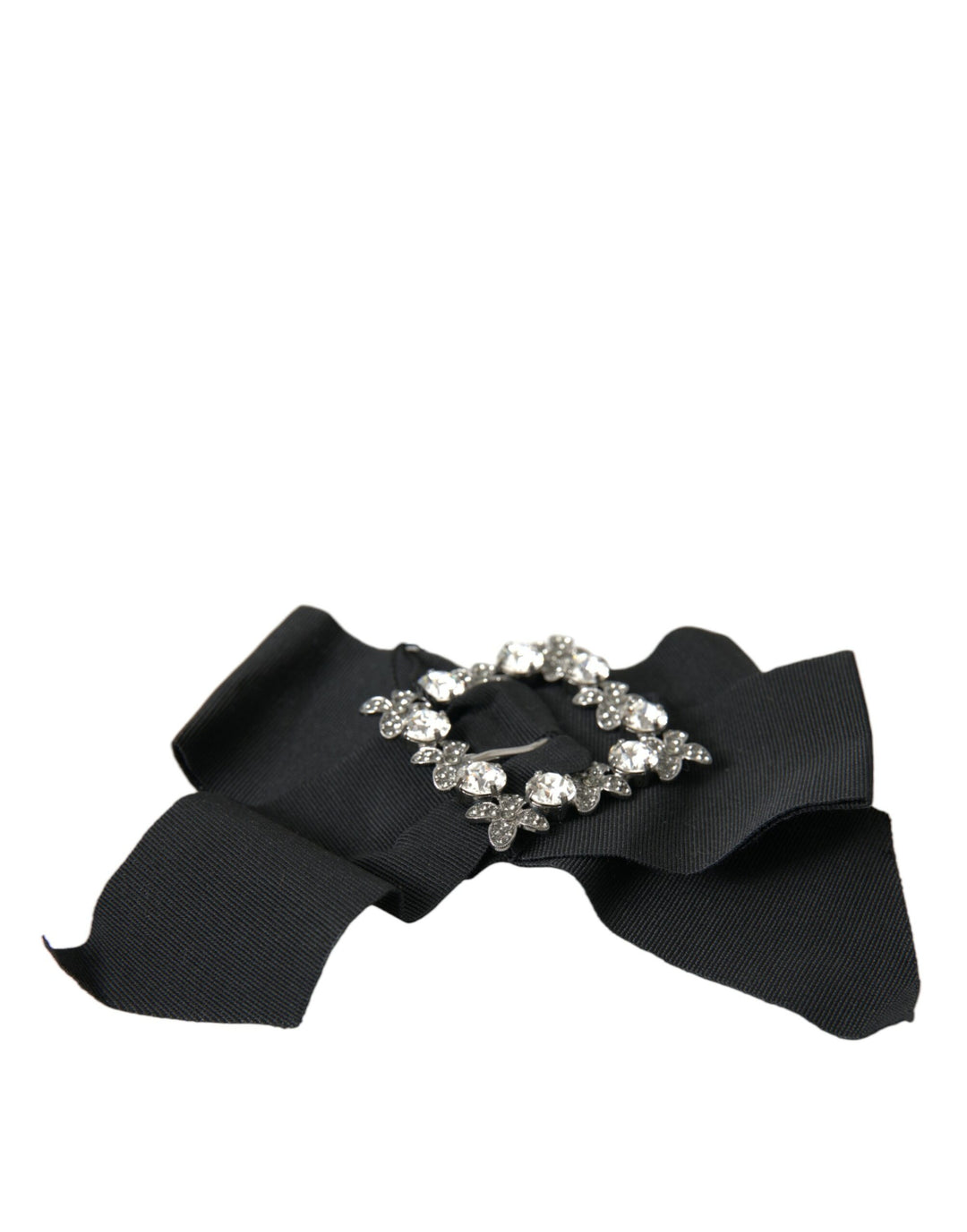 Black Swarovski crystal embellishes hair clip