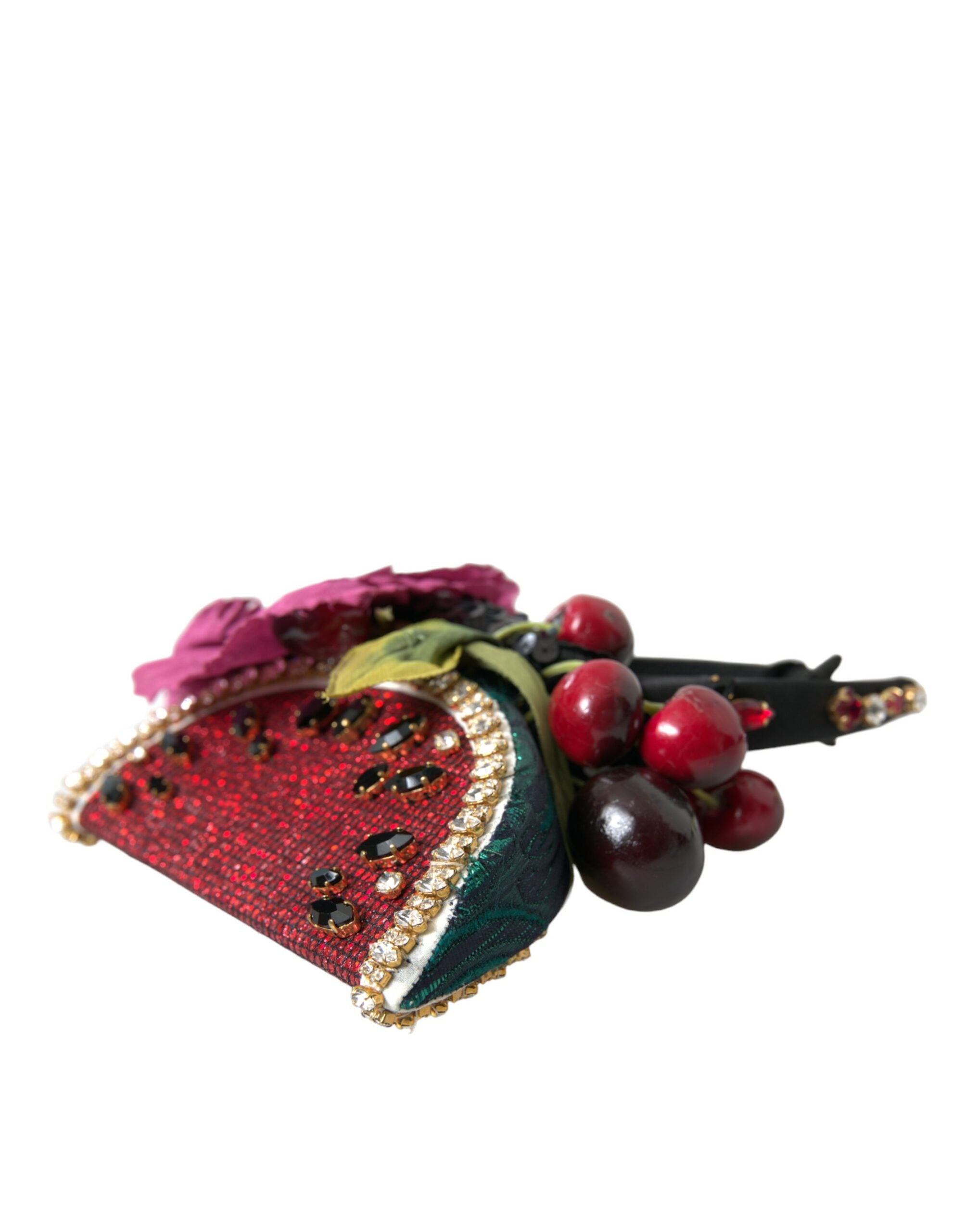 Rote Wassermelone Kirsche Kristall Haarband Statement Diadem