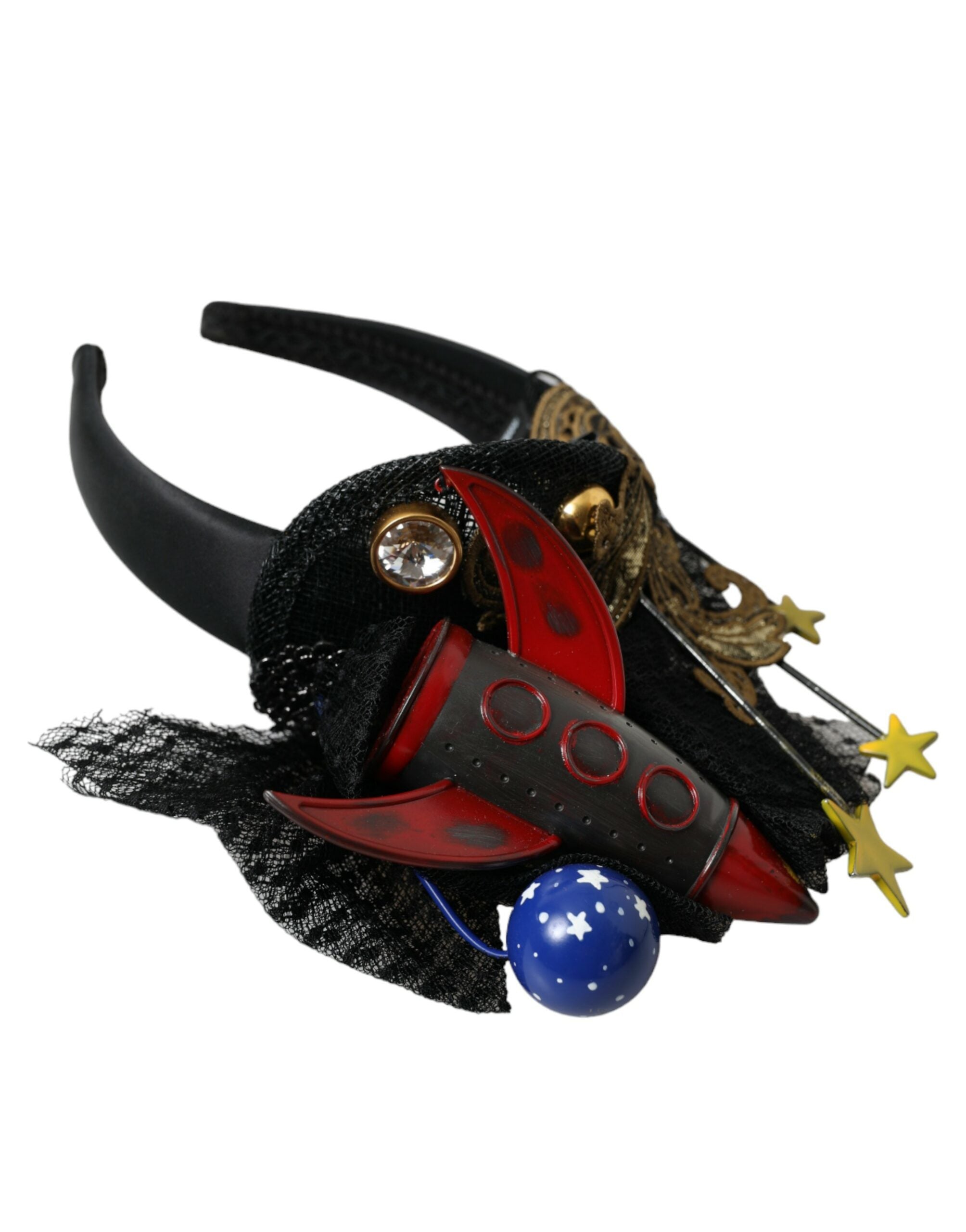 Multicolor Missile Rocket Crystal Stars Stirnband Diadem