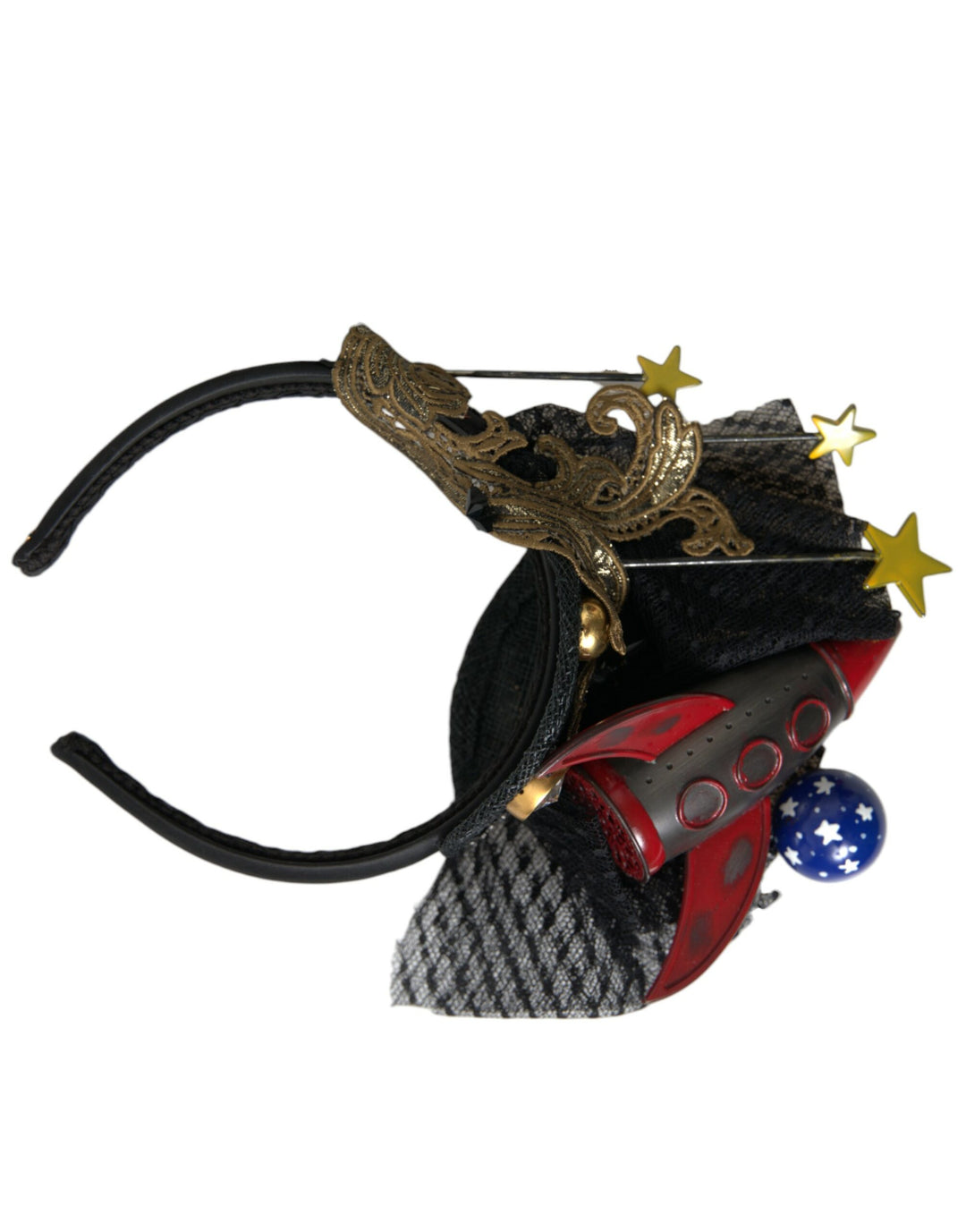 Multicolor Missile Rocket Crystal Stars Headband Tiara