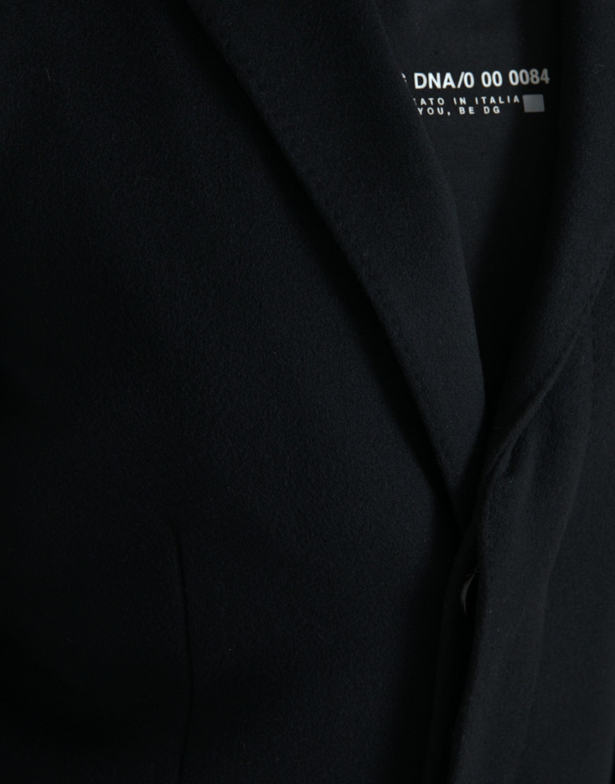 Black single-breasted trench coat jacket