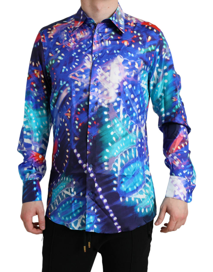 Purple Luminarie silk shirt MARTINI