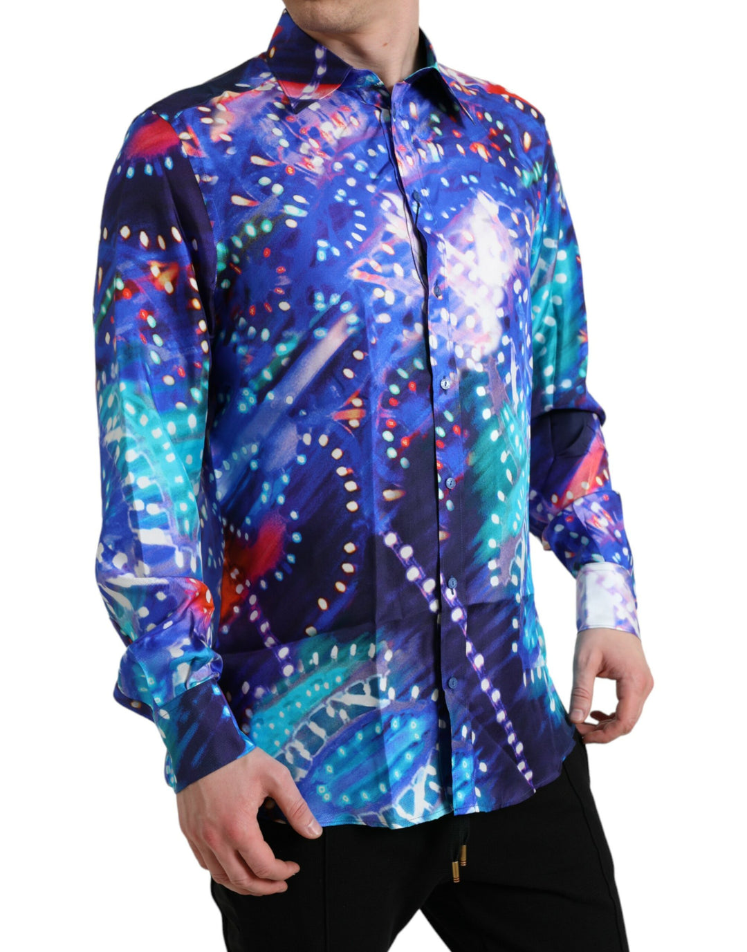 Purple Luminarie silk shirt MARTINI