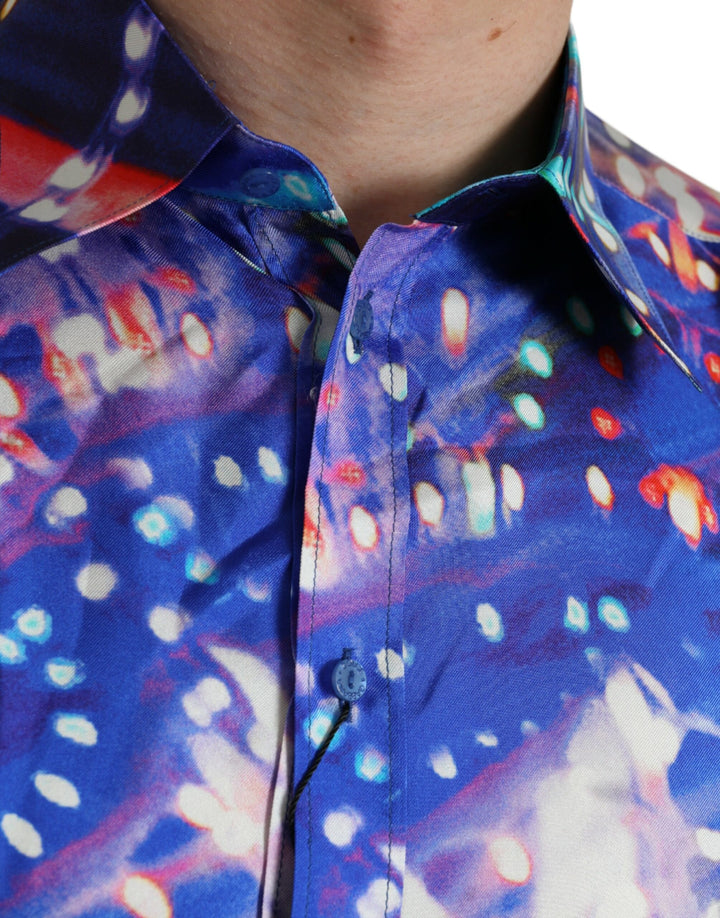 Purple Luminarie silk shirt MARTINI