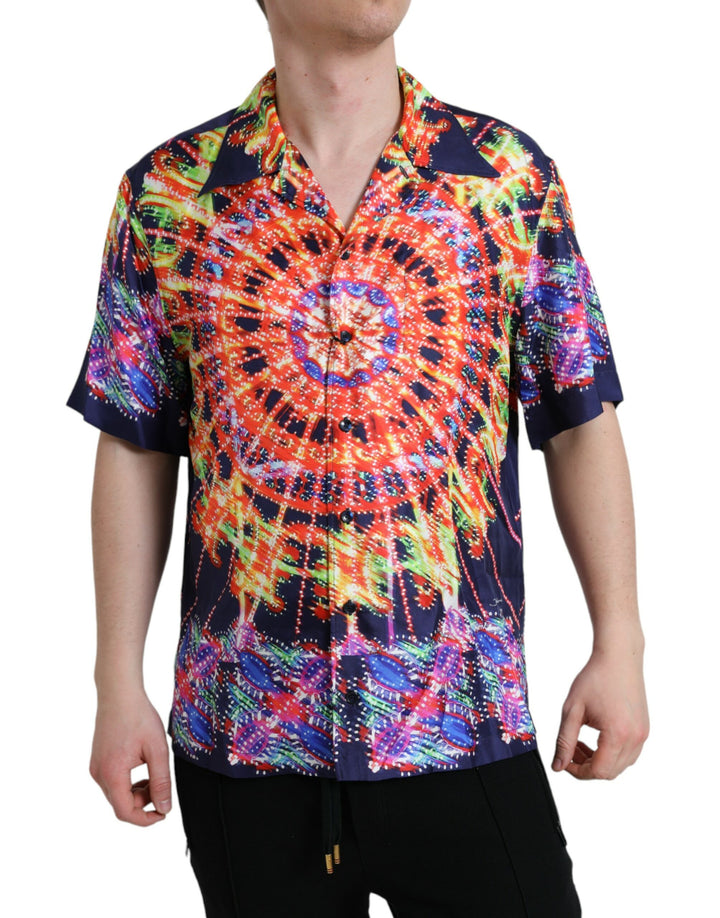 Multicolor Luminarie silk casual shirt