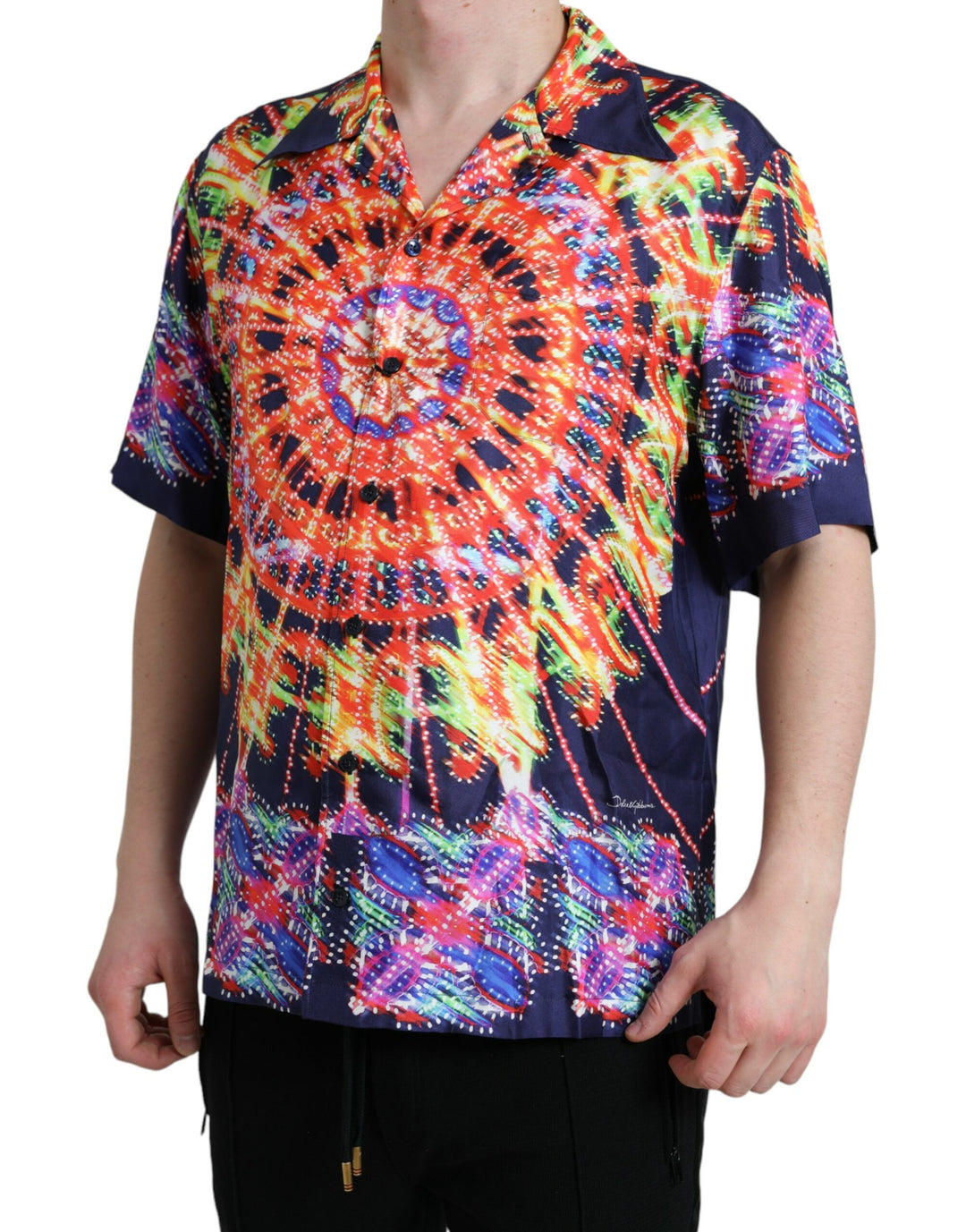 Multicolor Luminarie silk casual shirt