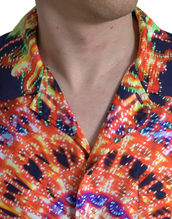 Multicolor Luminarie silk casual shirt