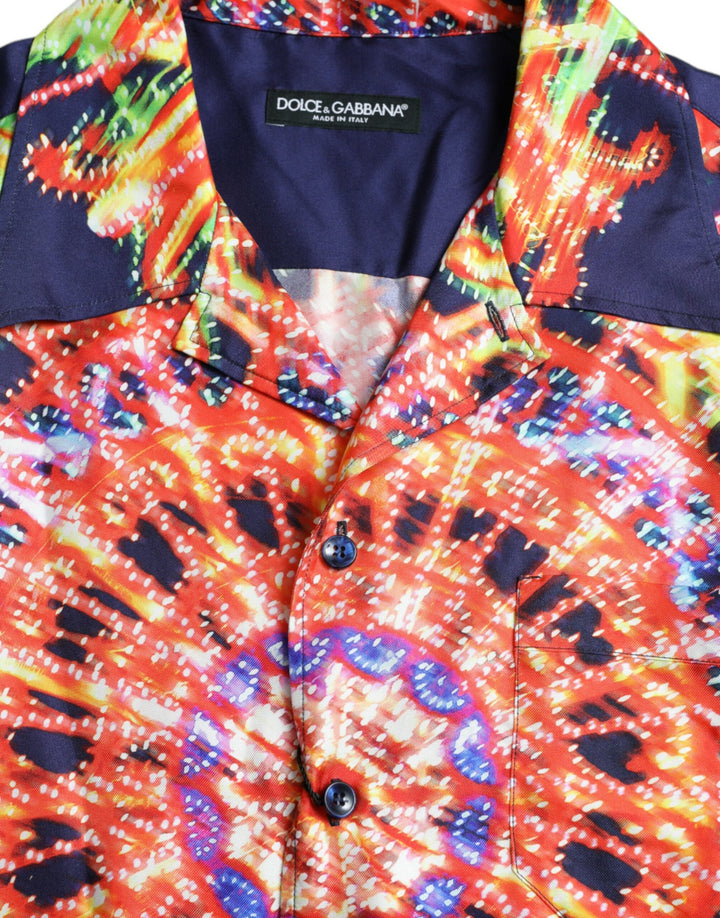 Multicolor Luminarie silk casual shirt