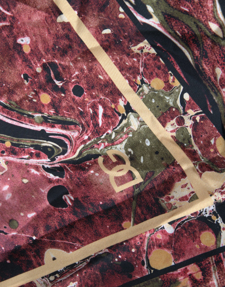 Multicolor button down silk shirt