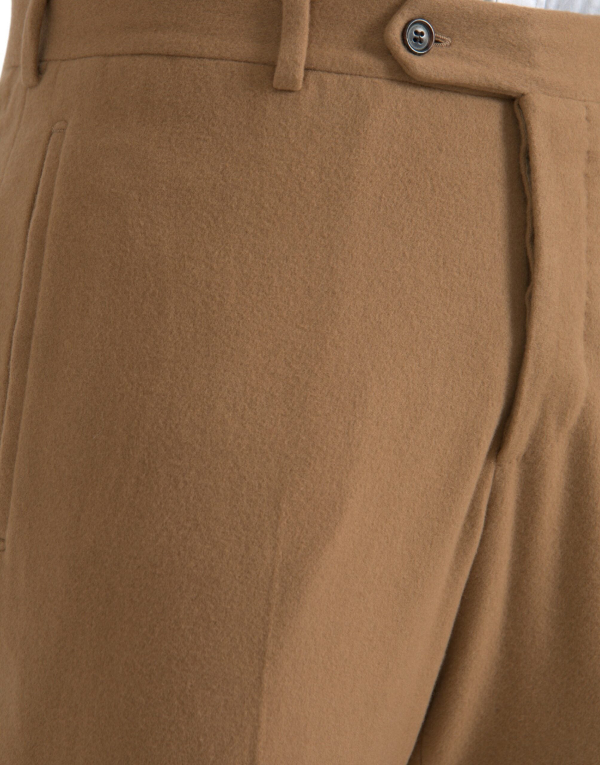 Beige Cashmere Men's Straight Fit Dress Pants