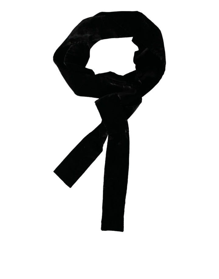Black viscose belt for women with wide waist