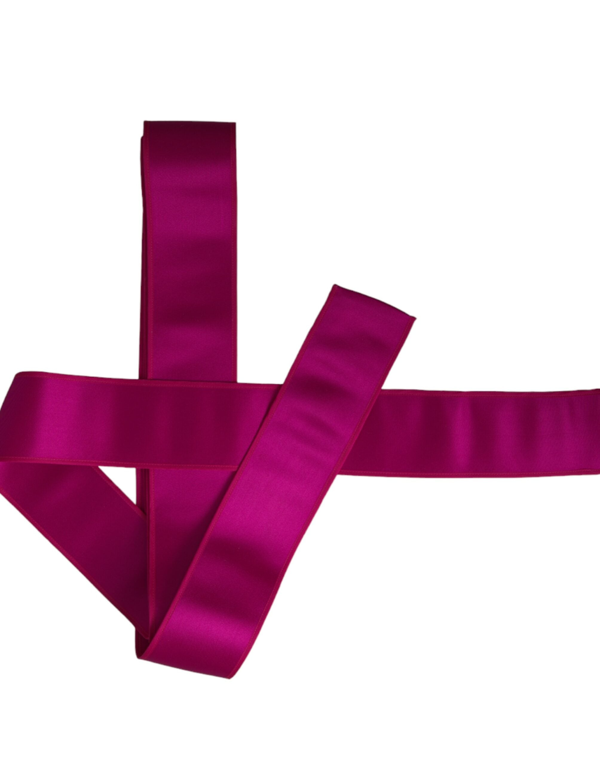Fuchsia Pink Silk Waist Belt