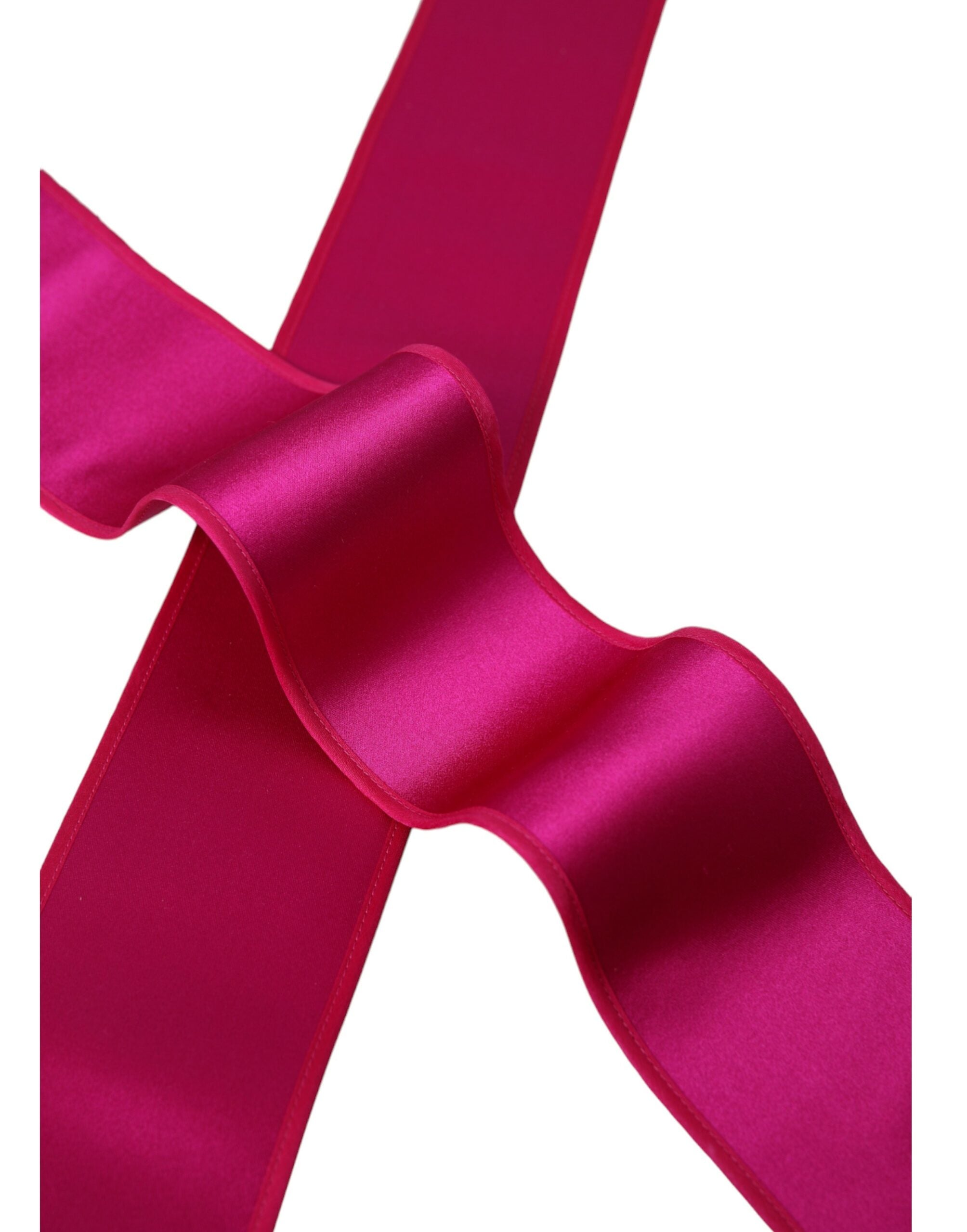 Fuchsia Pink Silk Waist Belt