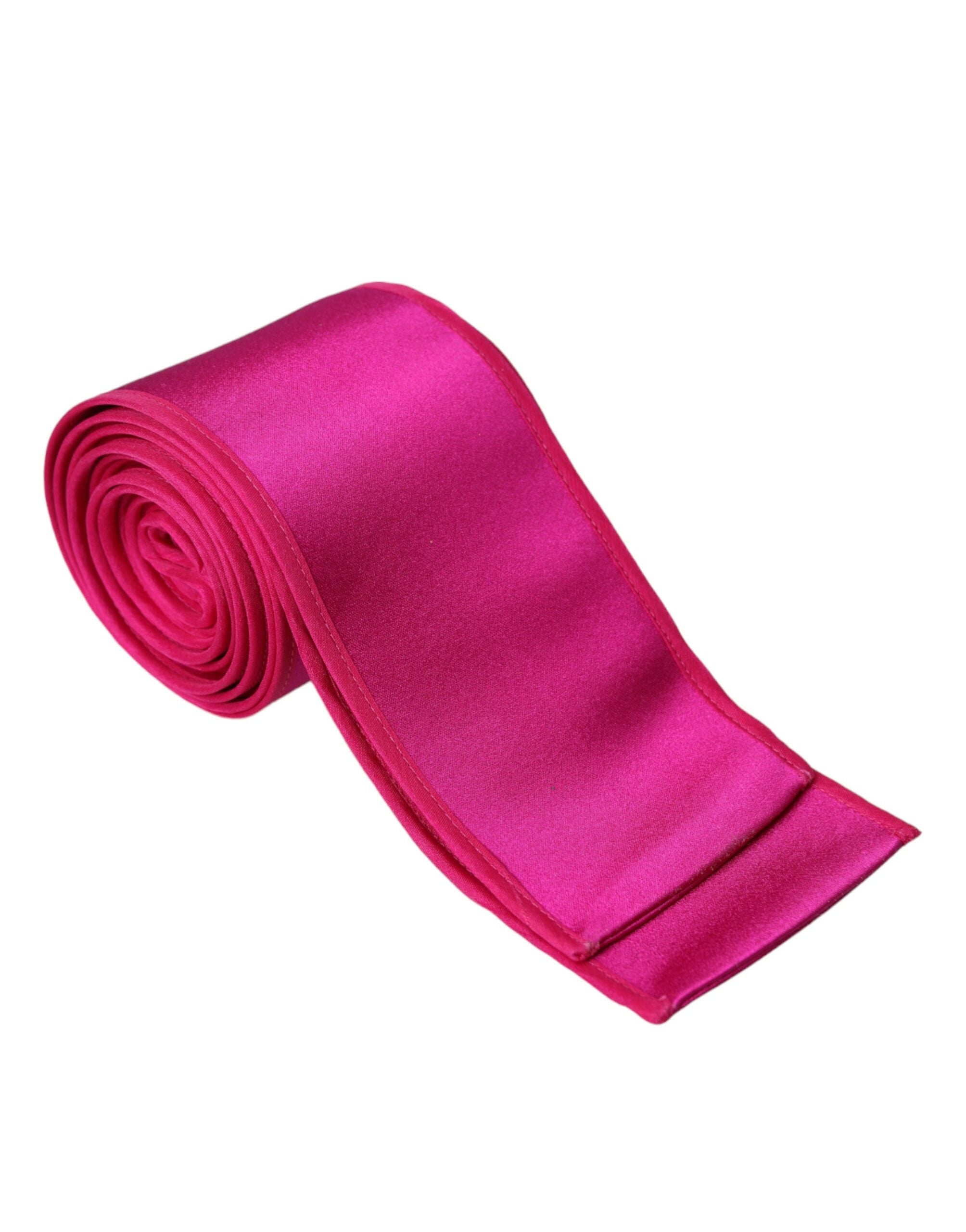 Fuchsia Pink Silk Waist Belt