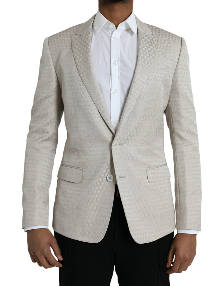 Beige MARTINI single-breasted coat blazer
