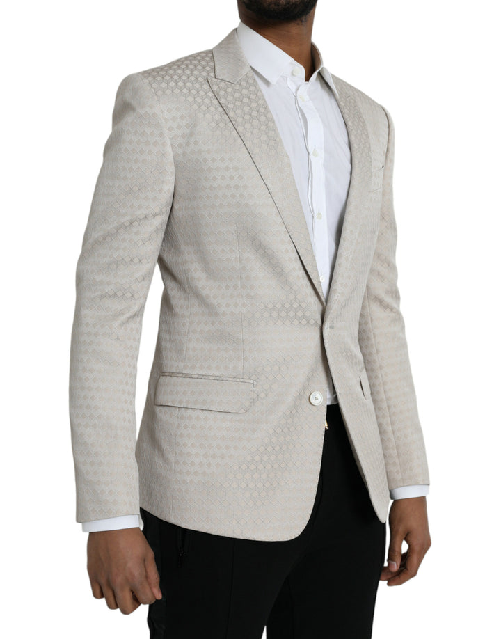 Beige MARTINI single-breasted coat blazer