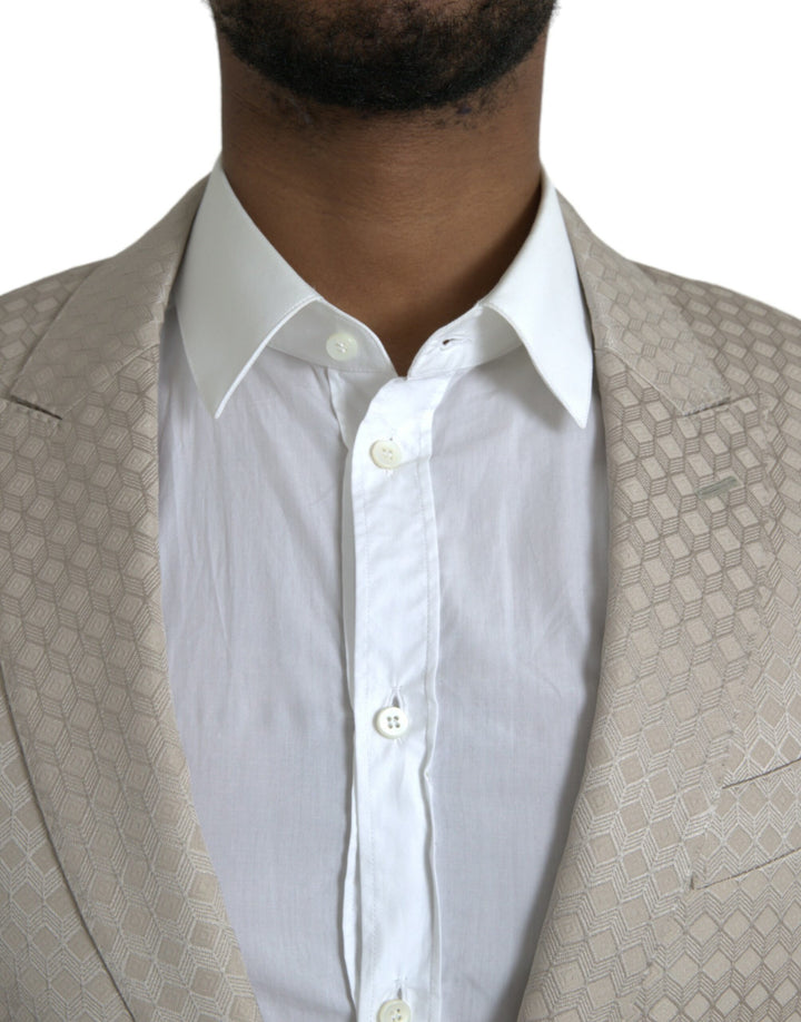 Beige MARTINI single-breasted coat blazer