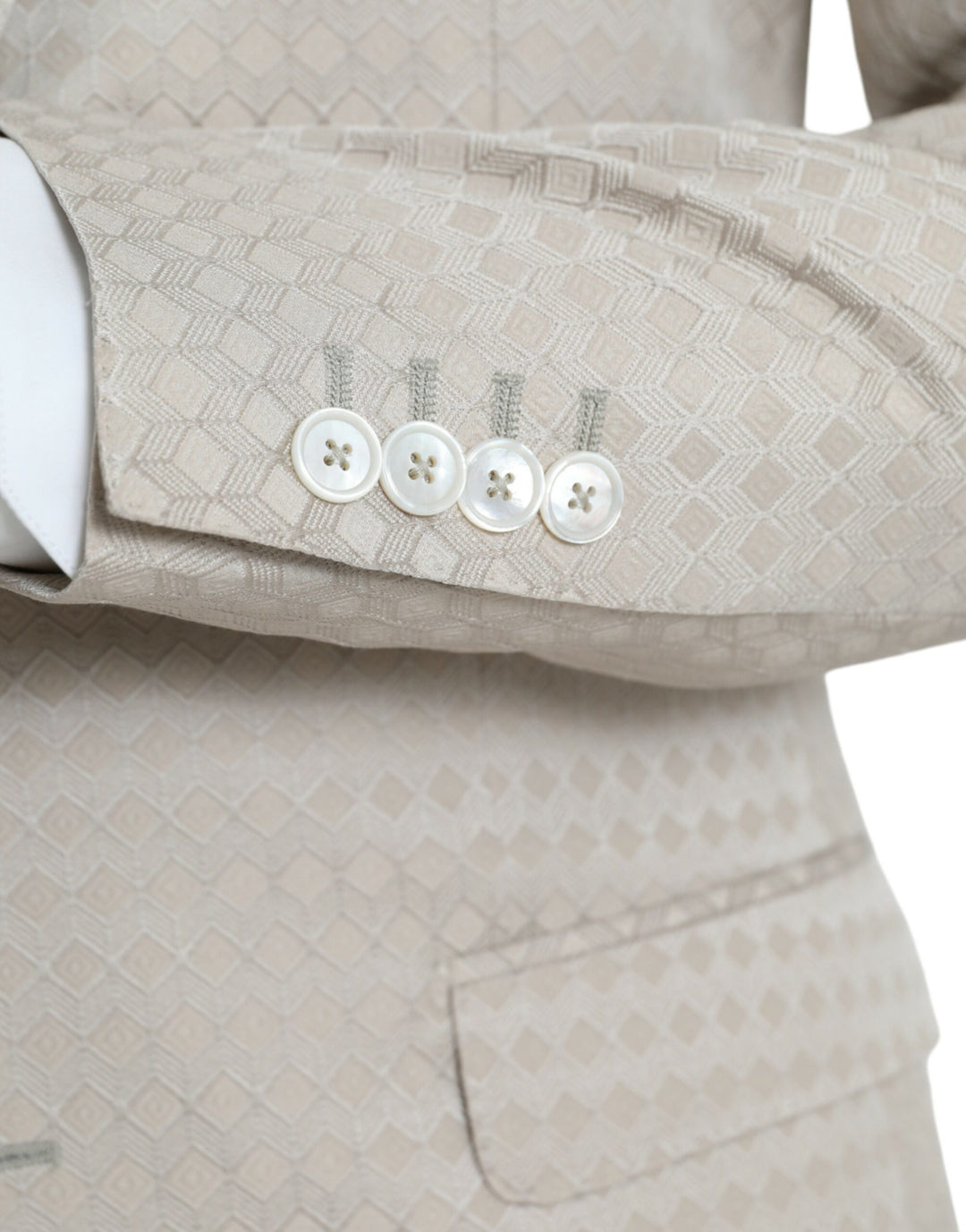 Beige MARTINI single-breasted coat blazer