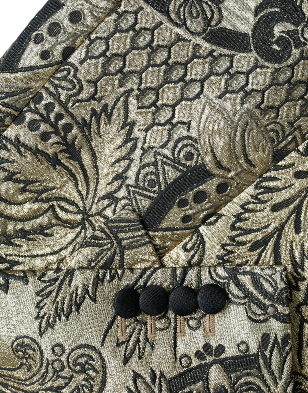 Gold SICILIA jacquard coat single-breasted blazer
