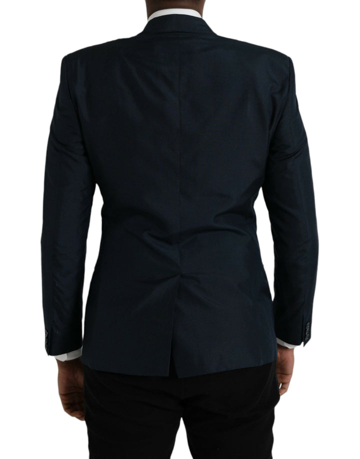 Blue GOLD notched single-breasted blazer