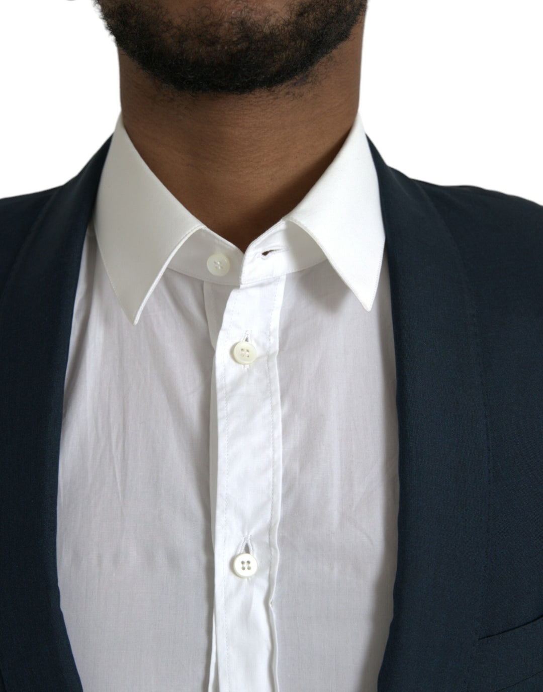 Blue GOLD notched single-breasted blazer