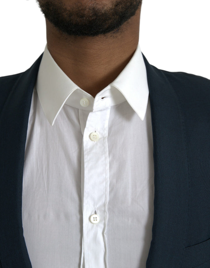 Blue GOLD notched single-breasted blazer