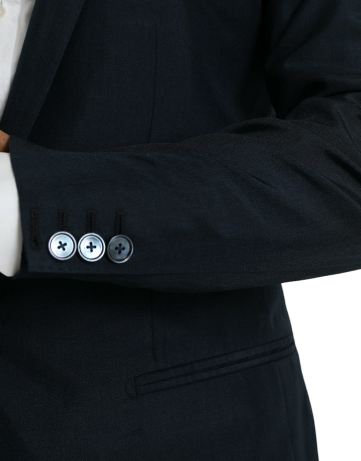 Blue GOLD notched single-breasted blazer