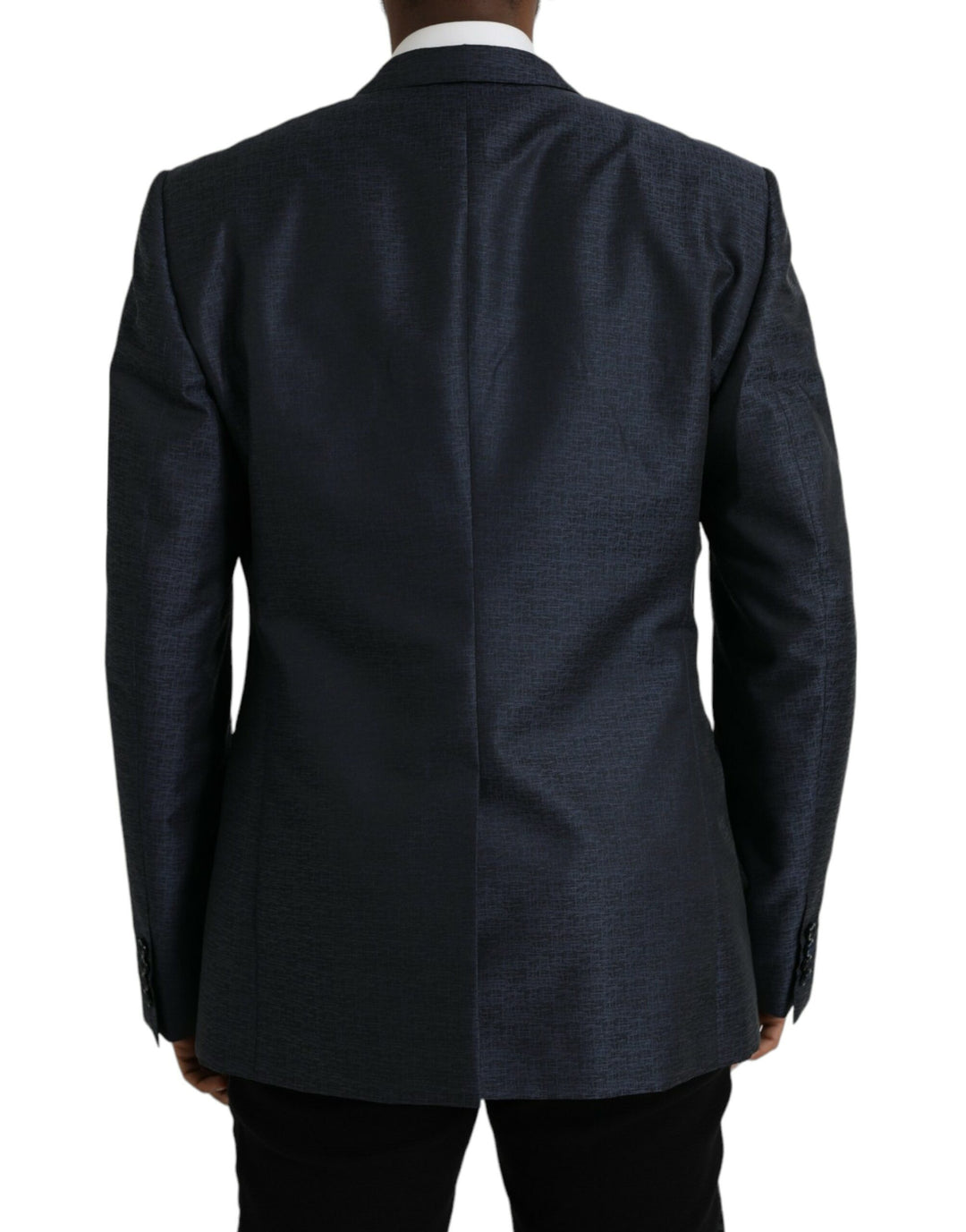 Blauer Wollmantel GOLD Einreihiger Blazer