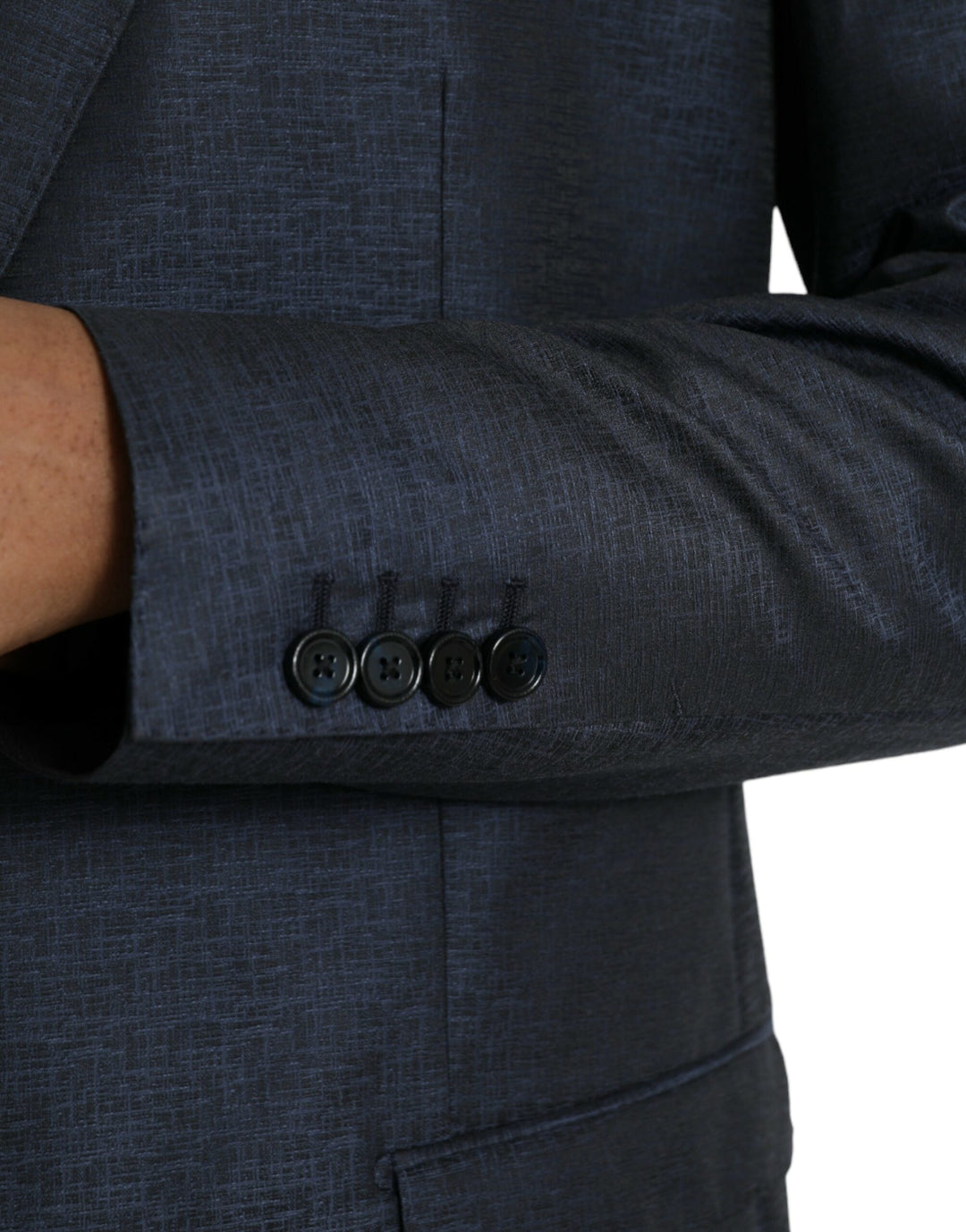 Blauer Wollmantel GOLD Einreihiger Blazer