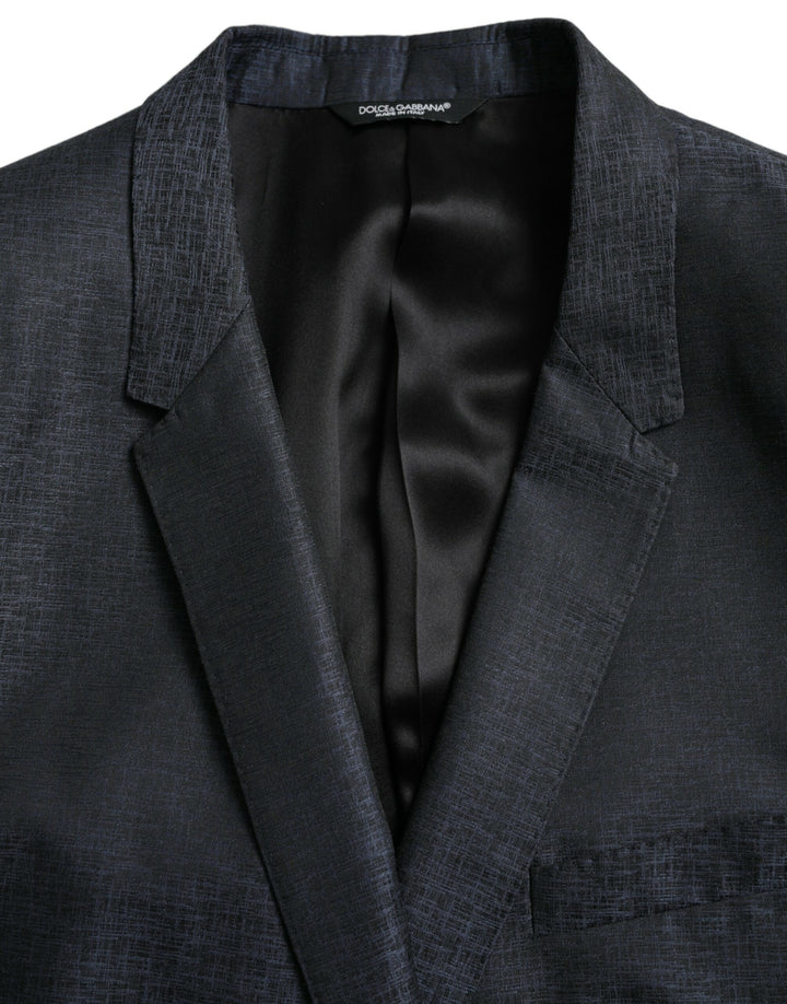 Blauer Wollmantel GOLD Einreihiger Blazer