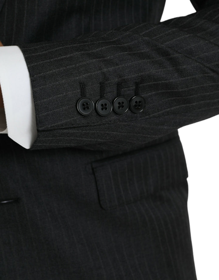 Black striped MARTINI single-breasted coat blazer