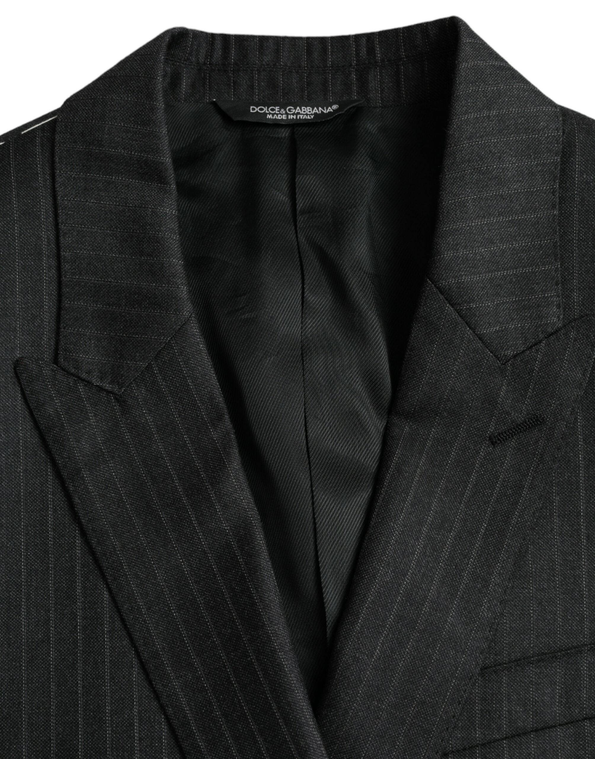 Black striped MARTINI single-breasted coat blazer
