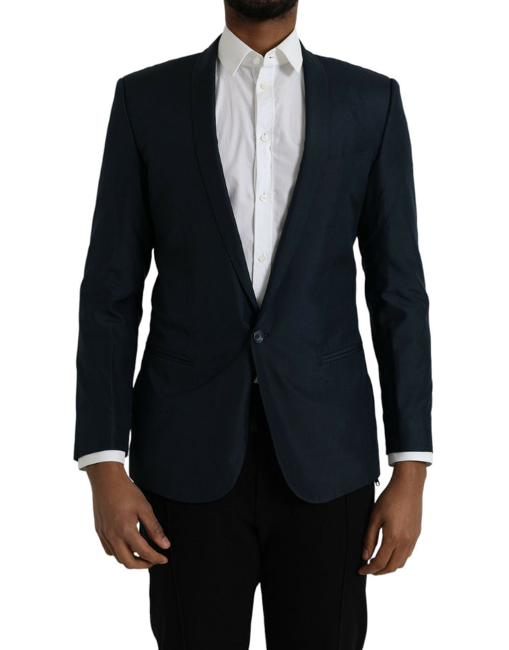 Blauer MARTINI Schal Einreihiger Blazer