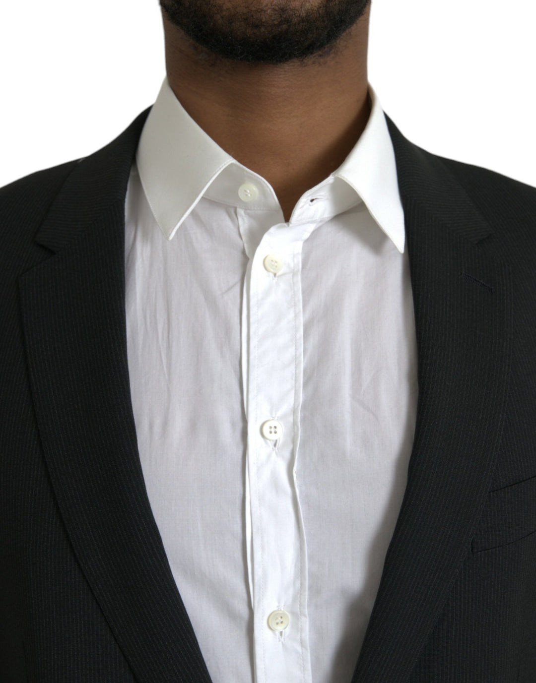Blauer MARTINI Schal Einreihiger Blazer