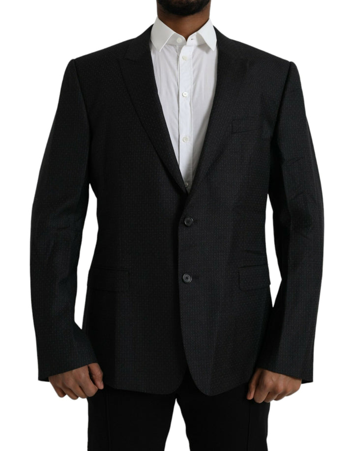 Black wool coat MARTINI single-breasted blazer