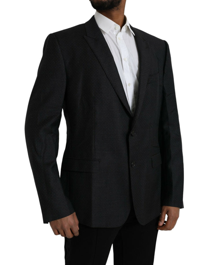 Black wool coat MARTINI single-breasted blazer