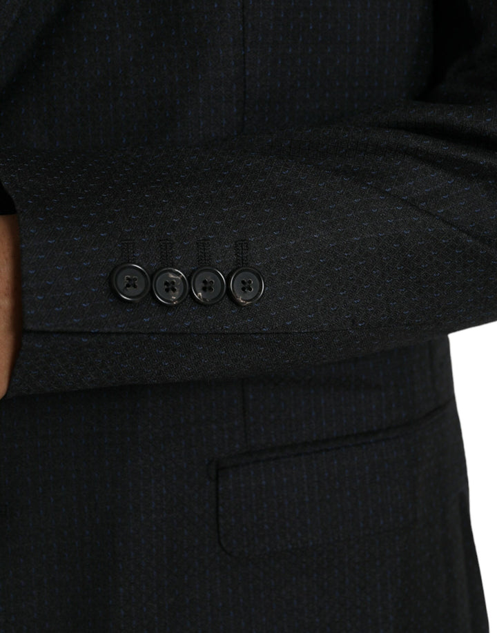 Black wool coat MARTINI single-breasted blazer