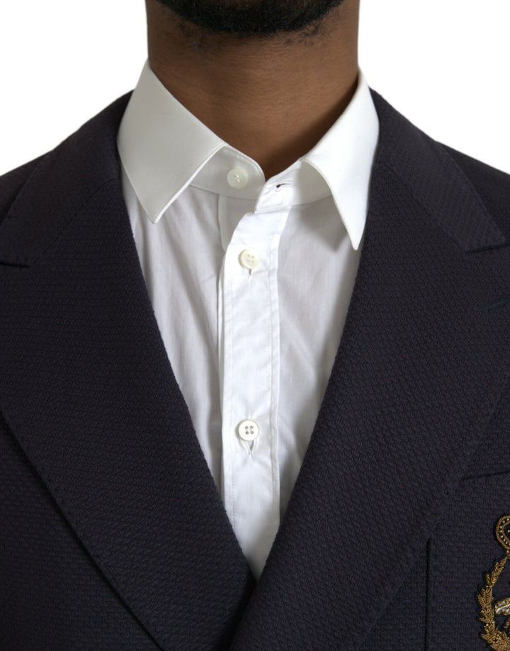 Dunkelblauer Crown Bee Zweireiher-Blazer