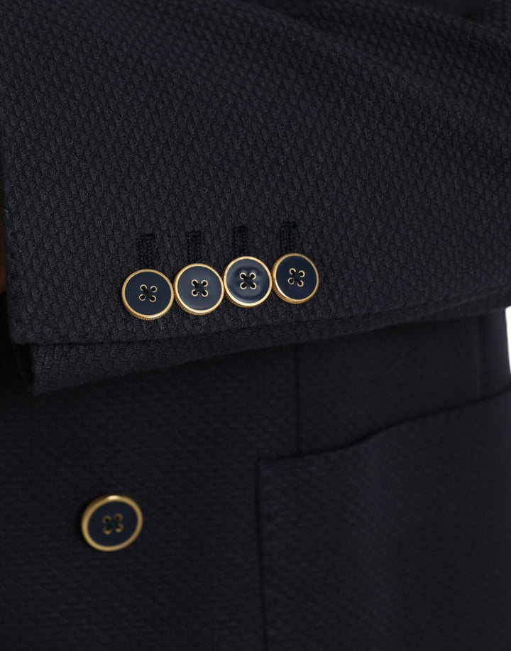 Dunkelblauer Crown Bee Zweireiher-Blazer