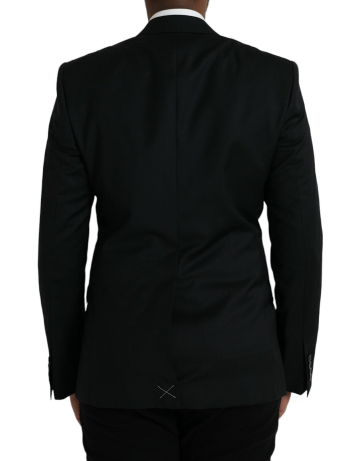 Black single-breasted wool blazer MARTINI