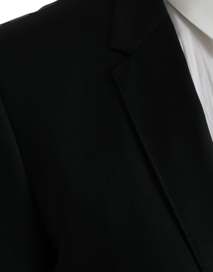 Black single-breasted wool blazer MARTINI