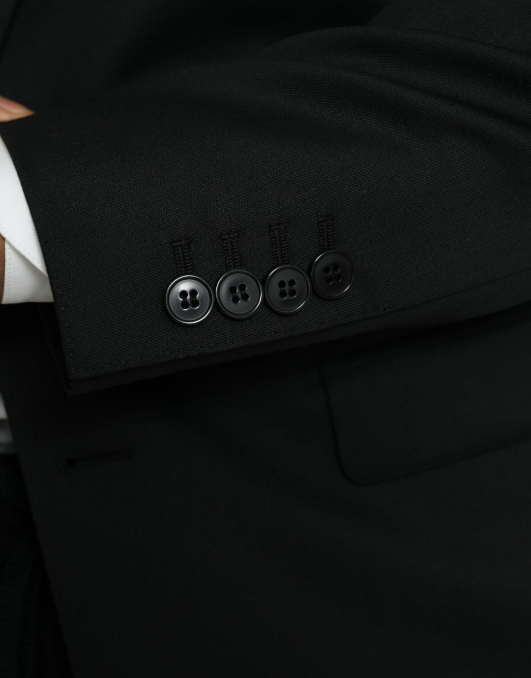 Black single-breasted wool blazer MARTINI